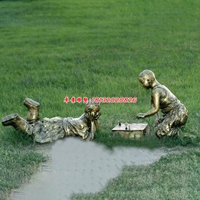 兒童雕塑 鑄銅雕塑