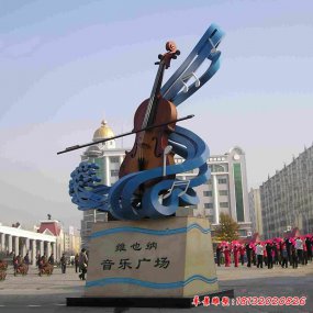 不銹鋼抽象音樂雕塑